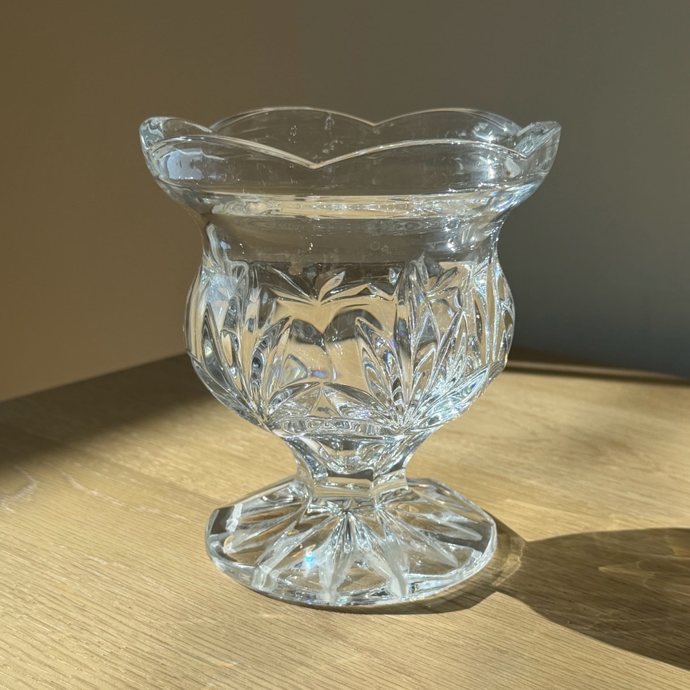 Clear Cut Crystal Vase